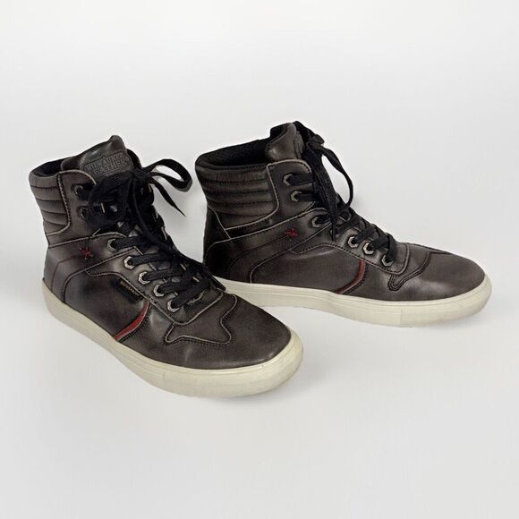 Milwaukee Leather Street Riding Moto Shoe Men 7 Leather Hi Top Sneaker Women 8.5 - Picture 2 of 16